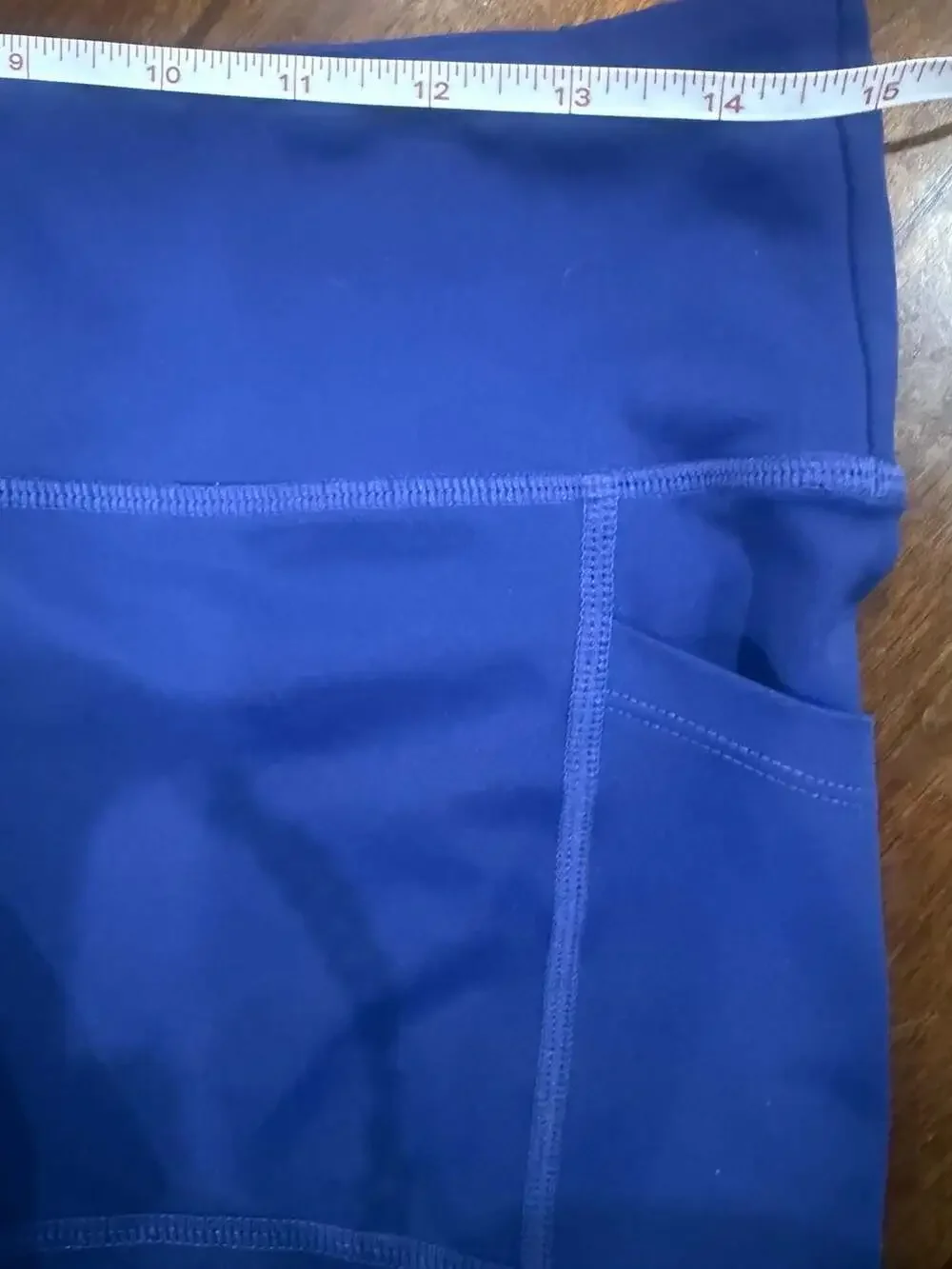 Feed Me Fight Me Blue Athletic Shorts Size M High Rise Workout Gym Compression